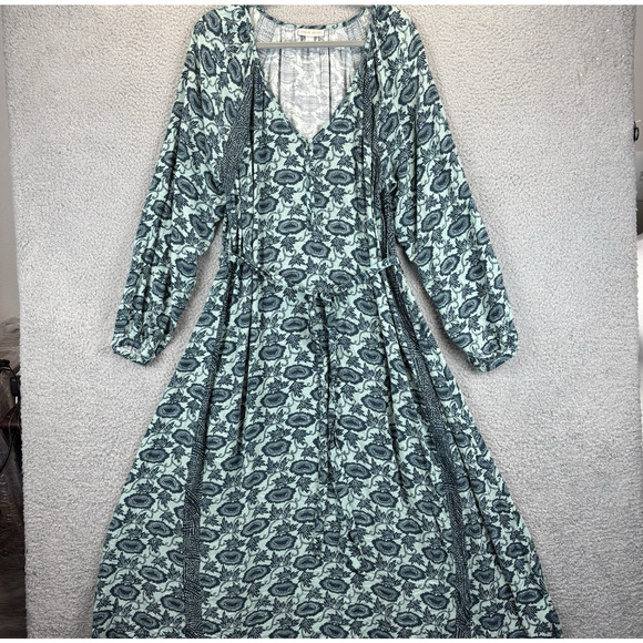 Knox Rose Dress Large Cottage Boho Peasant Beach Coastal Flare Flowy Belted 2022 - Picture 1 of 10